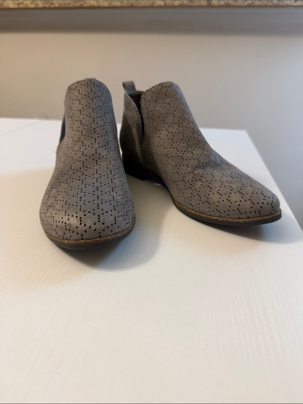 Dr. Scholl's Taupe Perforated Ankle Booties